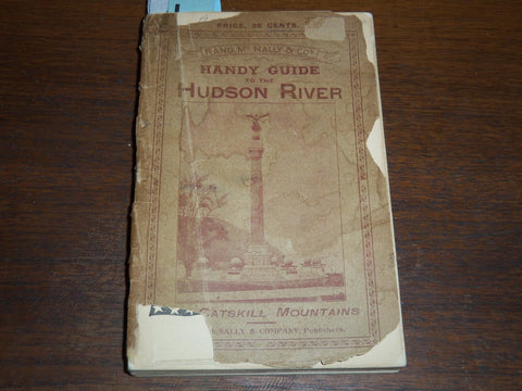 1896 RAND MCNALLY CO. HUDSON RIVER HANDY GUIDE - FOLD-OUT COLOR MAPS - K 1280