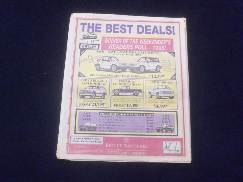 1995 FEB 23 THE WEEKENDER NEWSPAPER -WILKES-BARRE, PA- SWIMSUITS '95 - NP 6150