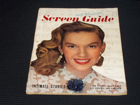 1948 AUGUST SCREEN GUIDE MAGAZINE - JUDY GARLAND FRONT COVER - E 14790