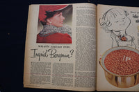 1956 OCT 7 AMERICAN WEEKLY MAGAZINE - INGRID BERGMAN ARTICLE AND PHOTO - E 23273
