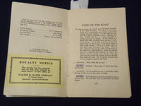 1923 DUST OF THE ROAD STAGE GUILD PLAYS BOOKLET BY KENNETH GOODMAN - K 2033