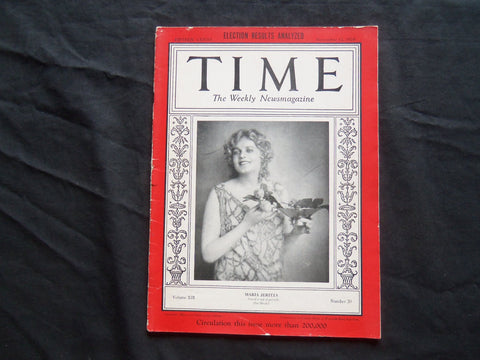 1928 NOVEMBER 12 TIME MAGAZINE - MARIA JERITZA - T 183