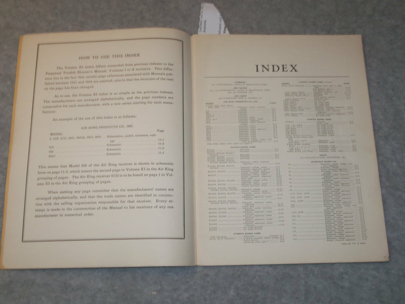 1934-1940 PERPETUAL TROUBLE SHOOTER'S MANUALS - JOHN F. RIDER- LOT OF 2 - J 6334