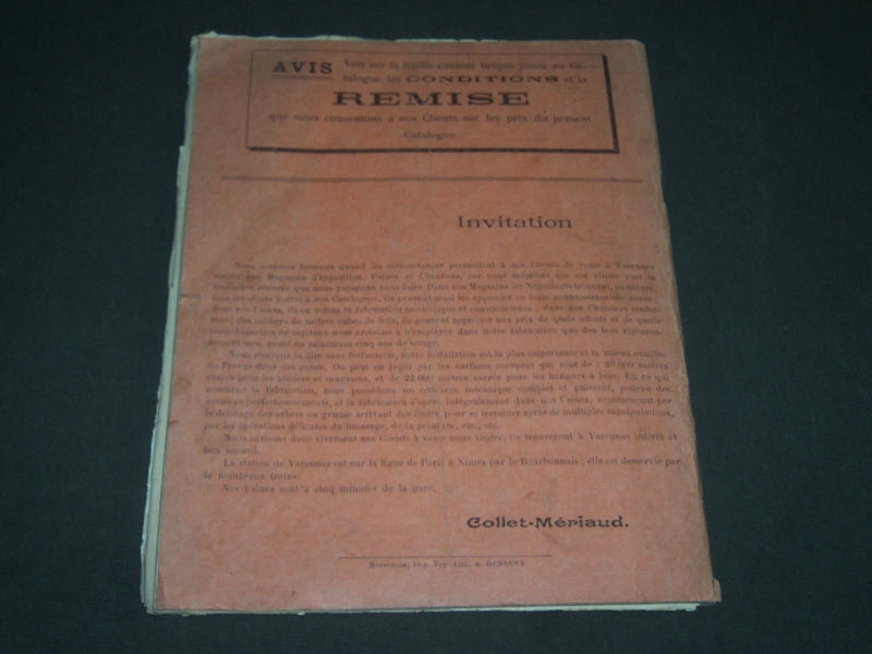 1911 COLLET MERIAUD AMEUBLEMENTS FRENCH CATALOGUE - FR 345