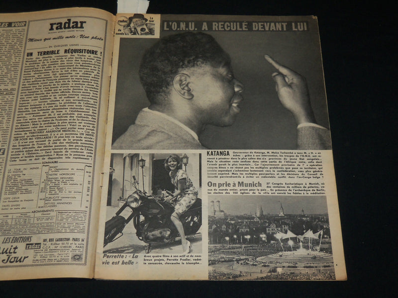 1960 AUGUST 12 RADAR FRENCH MAGAZINE - COLOR COMICS - ST 531H