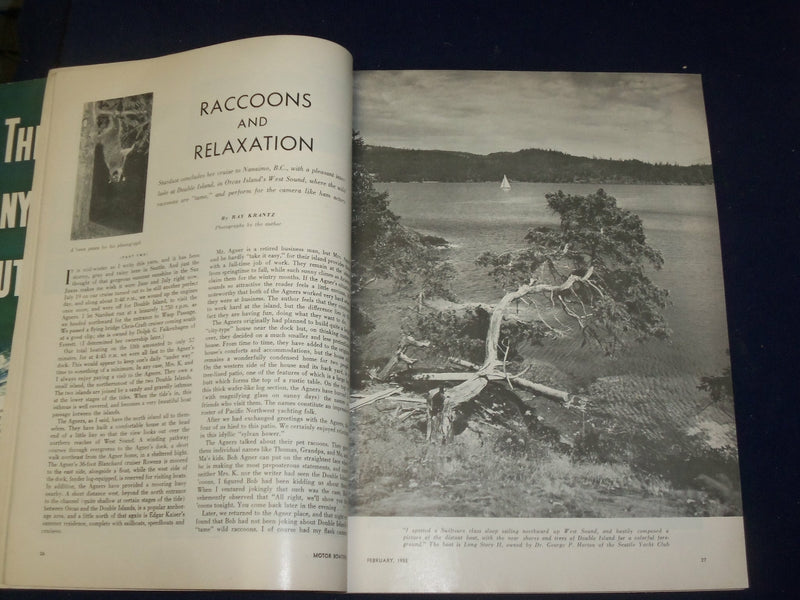 1955 FEBRUARY MOTOR BOATING MAGAZINE - THE YACHTSMEN'S MAGAZINE - B 6617