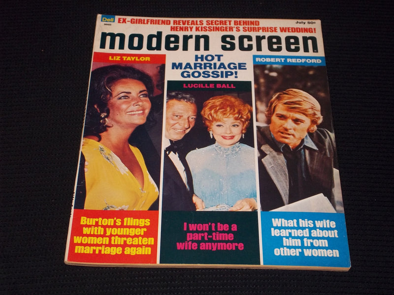 1974 JULY MODERN SCREEN MAGAZINE - ROBERT REDFORD & LUCY COVER - E 16804
