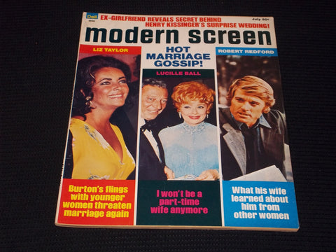 1974 JULY MODERN SCREEN MAGAZINE - ROBERT REDFORD & LUCY COVER - E 16804