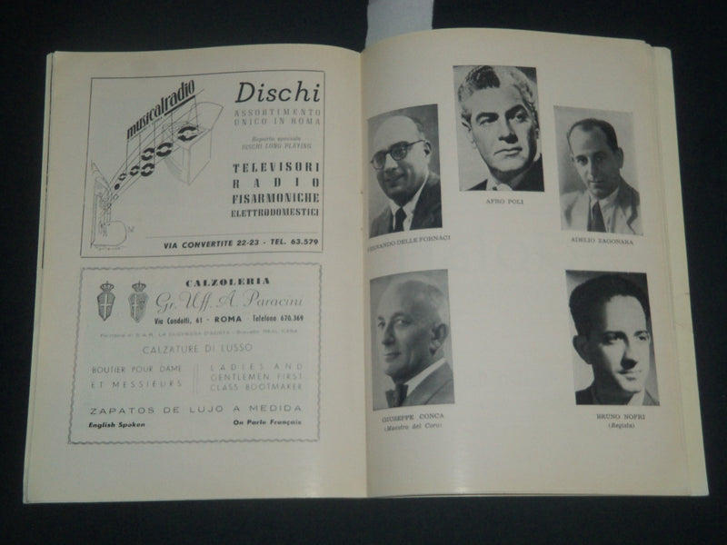 1954 TERME DI CARACALLA ITALIAN PROGRAM LOT OF 2 - TURANDOT - PUCCINI - J 4280