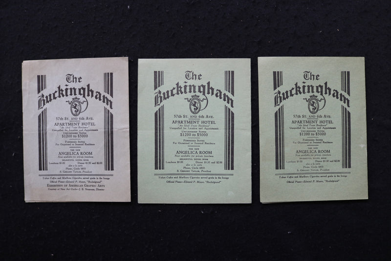 1920'S THE LITTLE CARNEGIE PLAYHOUSE PROGRAMS - LOT OF 3 - K 1957