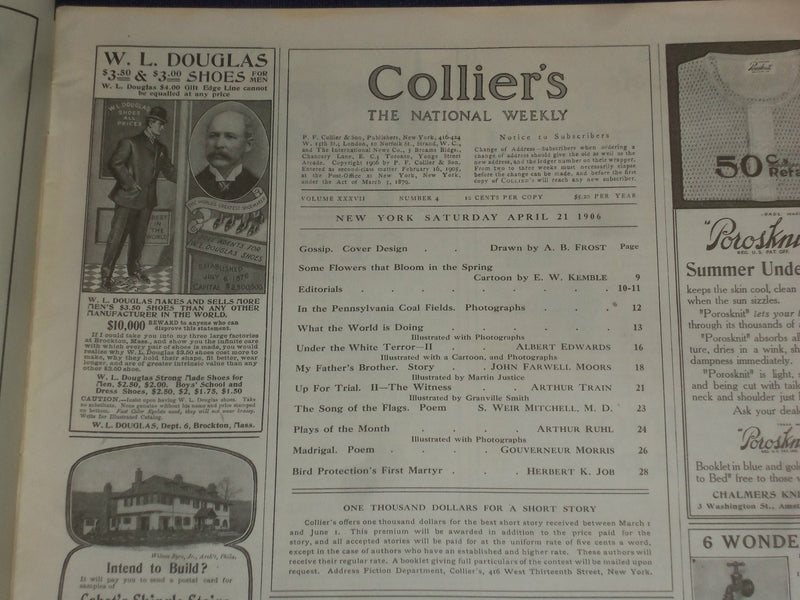 1906 APRIL 21 COLLIER'S MAGAZINE - GOSSIP, DRAW BY A. B. FROST - ST 6785