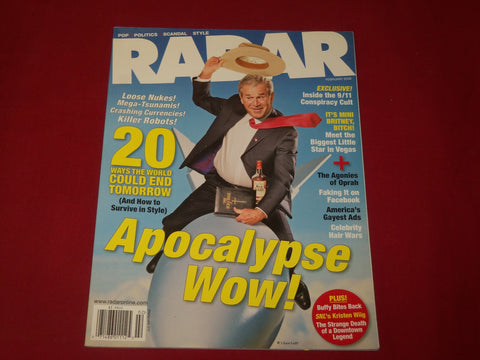 2008 FEBRUARY RADAR MAGAZINE - GEORGE W. BUSH COVER - APOCALYPSE - RC 1317