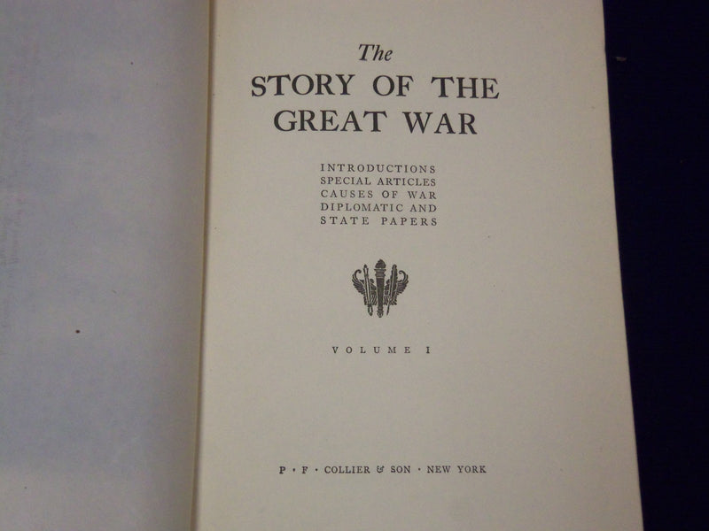 1916 THE STORY OF THE GREAT WAR PUB. BY P. F. COLLIER & SON 6 VOLUMES - KD 1415