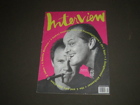 1990 AUGUST INTERVIEW MAGAZINE - JACK NICHOLSON & HARVEY KEITEL COVER - SP 3252