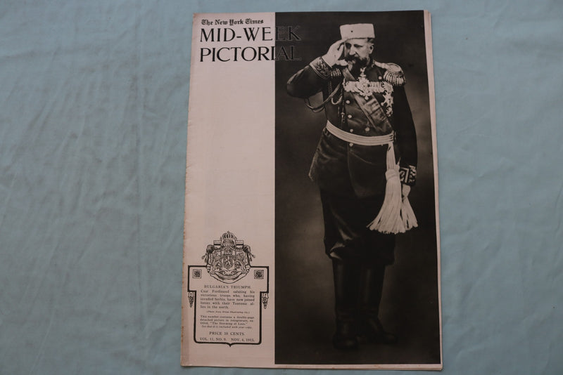 1915 NOV 4 NEW YORK TIMES MID-WEEK PICTORIAL - BULGARIA CZAR FERDINAND - NP 9153
