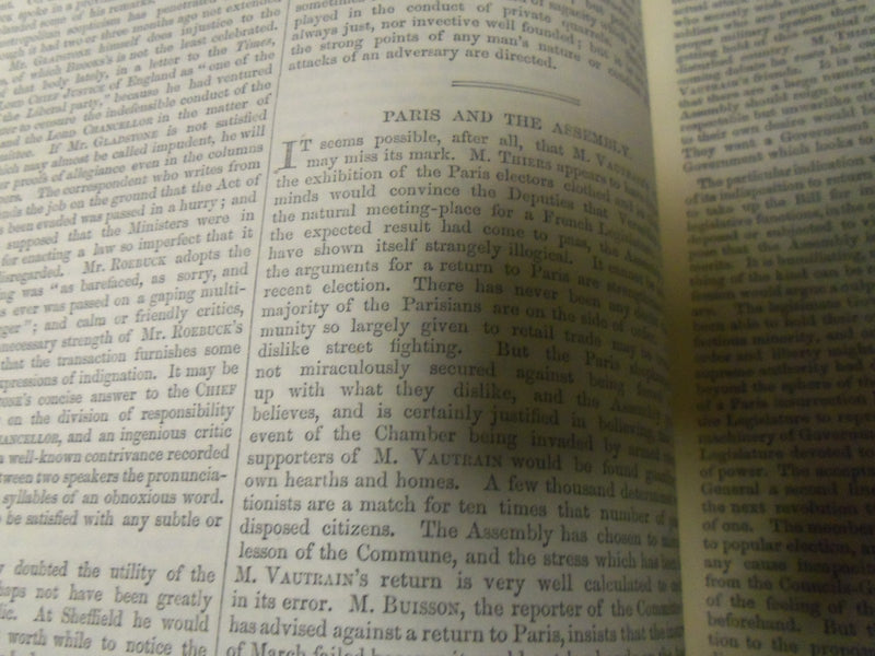 1872 SATURDAY REVIEW 2 BOUND VOLUMES - COMPLETE YR- PUBLISHED IN LONDON - R 1077