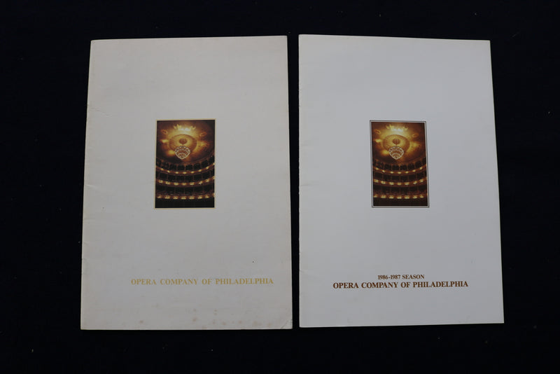 1982-1990 OPERA COMPANY OF PHILADELPHIA PROGRAMS - LOT OF 6 - O 3322