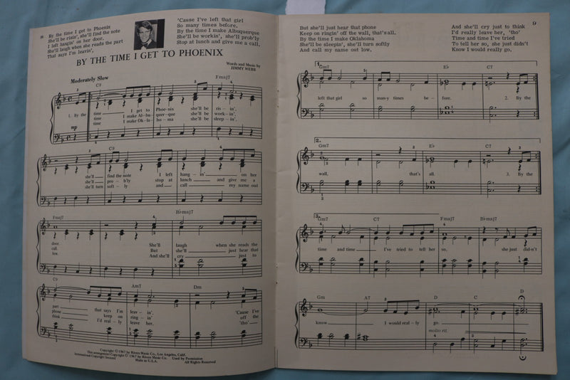 1969 GLEN CAMPBELL PIANO ARRANGEMENTS SOFTCOVER BOOK BY JOHN BRIMHALL - K 3379