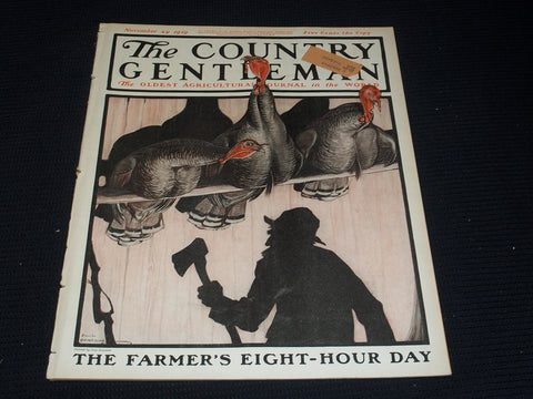 1919 NOVEMBER 29 THE COUNTRY GENTLEMAN MAGAZINE ILLUSTRATED COVER ART - E 2913