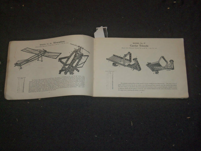 1914 MECCANO MODELS INSTRUCTIONS CATALOG - J 6389