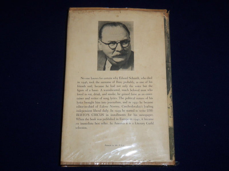 1951 UMBERTO'S CIRCUS HARDCOVER BOOK BY EDUARD BASS- KD 703G