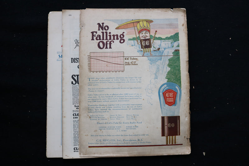 1928 JANUARY RADIO NEWS MAGAZINE - OLGA STECK ON WOR CHAIN COVER - E 10566