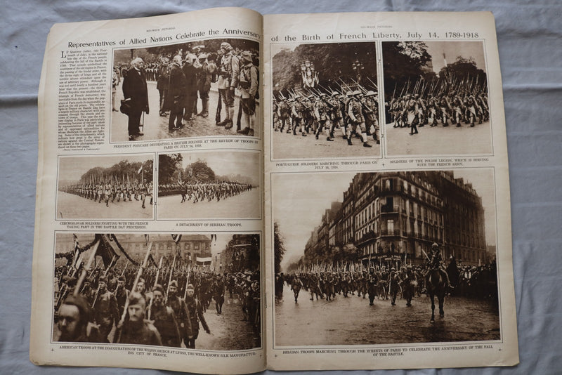 1918 AUG 15 MID-WEEK PICTORIAL MAGAZINE SECTION-PRESIDENT WILSON WAIVING-NP 9236
