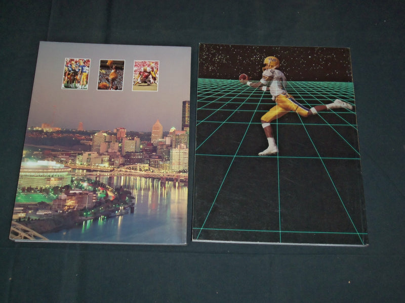 1991-1992 UNIVERSITY OF PITTSBURGH FOOTBALL MEDIA GUIDE - LOT OF 2 - O 3100