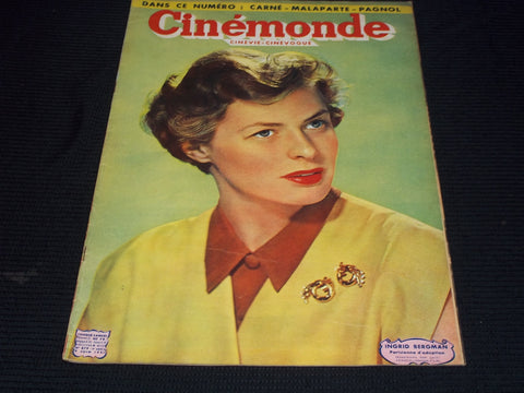 1951 JUNE 9 CINEMONDE MAGAZINE - INGRID BERGMAN COVER - E 24827