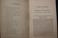 1900 STATE DOCUMENTS ON FEDERAL RELATIONS SOFTCOVER BOOK BY HERMAN AMES - K 1597