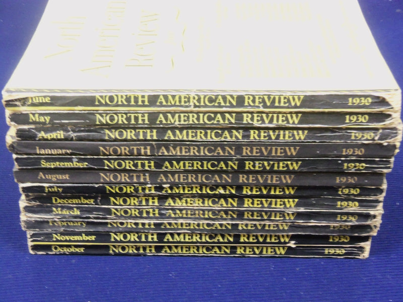 1930 NORTH AMERICAN REVIEW LOT OF 12 COMPLETE YEAR - STORIES/ARTICLES - WR 652