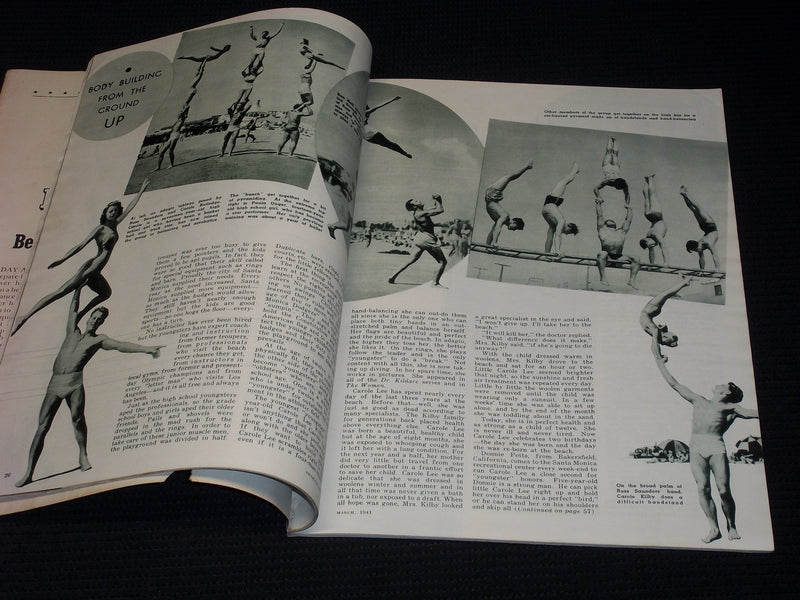 1941 MARCH PHYSICAL CULTURE MAGAZINE NICE EXERCISE WORKOUT ISSUE - E 3744