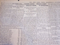 1920 NOVEMBER 3 NEW YORK TIMES - HARDING WINS MILLION LEAD HERE - NT 7115