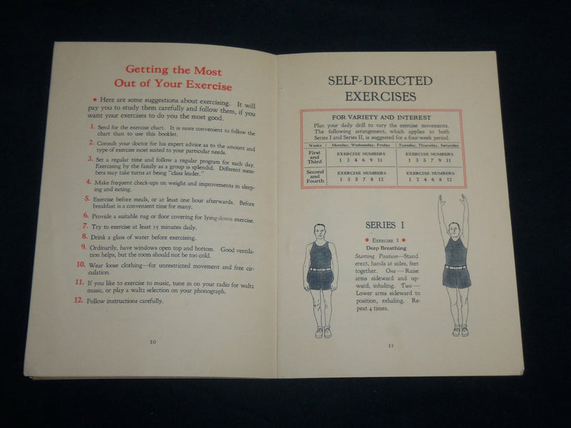 1936 KEEPING FIT THROUGH EXERCISES SOFTCOVER BOOK - ILLUSTRATED - J 6805