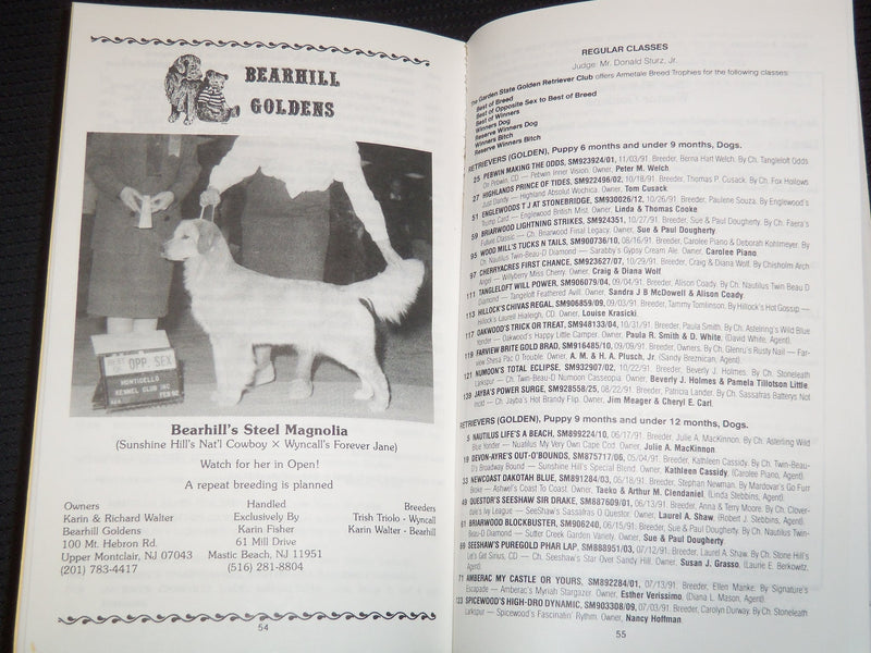 1990-1992 TRENTON KENNEL CLUB CATALOGS LOT OF 3 ISSUES - NEW JERSEY - O 3178E