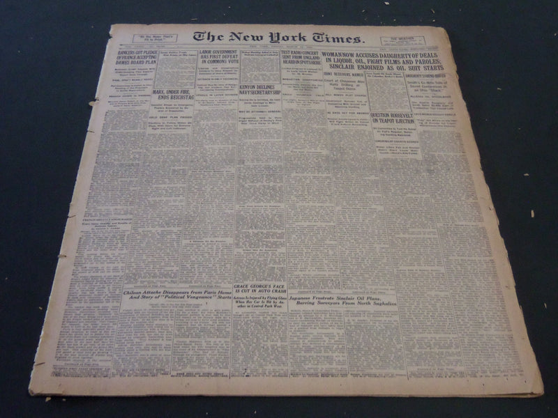 1924 MARCH 14 NEW YORK TIMES - WOMAN NOW ACCUSES DAUGHERTY OF DEALS - NT 6817