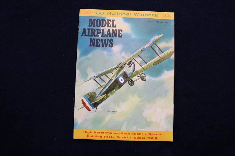 1960 OCTOBER MODEL AIRPLANE NEWS MAGAZINE - SOPWITH DOLPHIN COVER - E 11557