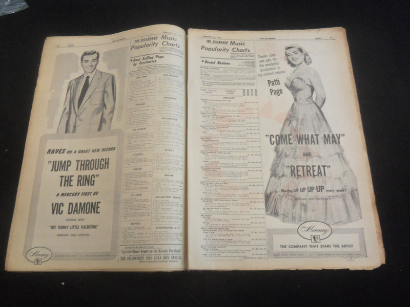 1952 FEBRUARY 16 THE BILLBOARD NEWSPAPER - ARTICLES, PHOTOS & ADS - NP 5722