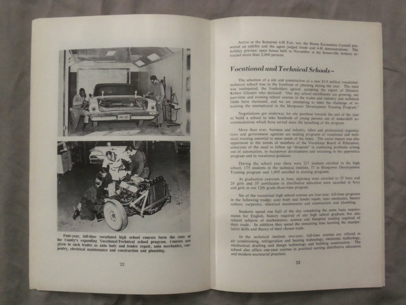 1965 SOMERSET COUNTY NEW JERSEY ANNUAL REPORT SOFTCOVER BOOK - K 290