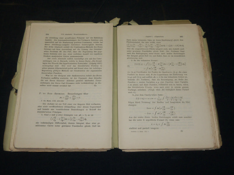 1890-1925 JAHRBUCH UBER DIE FORTSCHRITTE DER MATHEMATIK LOT OF 11 - WR 1062