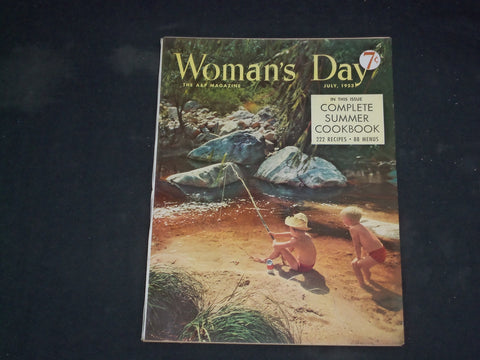 1953 JULY WOMAN'S DAY MAGAZINE - BOYS FISHING COVER - B 4054