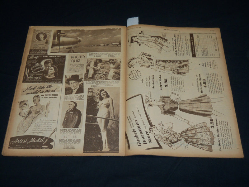 1945 APRIL 29 THE PITTSBURGH PRESS SUNDAY ROTO SECTION - CHILI WILLIAMS- NP 4486