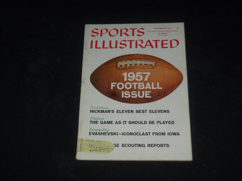 1957 SEPTEMBER 23 SPORTS ILLUSTRATED MAGAZINE - 1957 FOOTBALL ISSUE - SP 8851