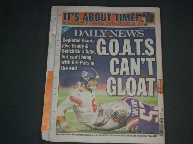 2019 OCTOBER 11 NY DAILY NEWS NEWSPAPER-GIULIANI CRONIES FACE ELEX-CASH RAP