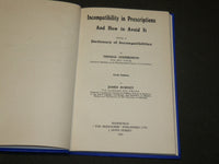 1953 INCOMPATIBILITY IN PRESCRIPTIONS BOOK BY STEPHENSON & BURNET - KD 6067