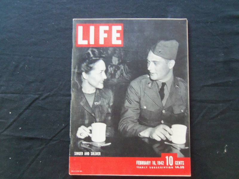 1942 FEBRUARY 16 LIFE MAGAZINE - SINGER AND SOLDIER - L 274