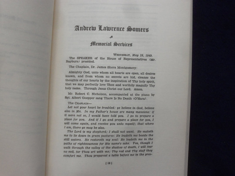 1950 ANDREW LAWRENCE MEMORIAL ADDRES HARDCOVER BOOK - K 206