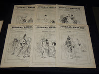 1886 JOURNAL AMUSANT ILLUSTRE FRENCH MAGAZINE LOT OF 34 - FASHION ILLUS- O 3197L