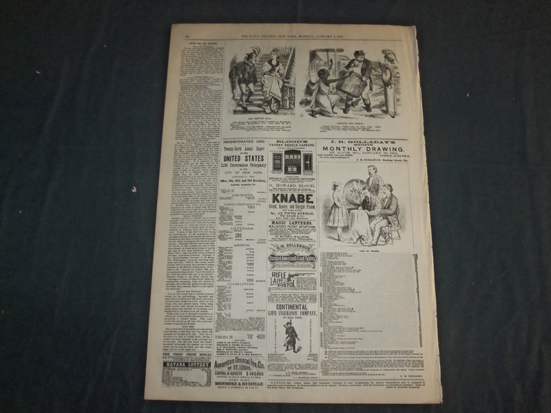 1874 JANUARY 5 THE DAILY GRAPHIC NEWSPAPER - GEORGE H. WILLIAMS - NT 7641