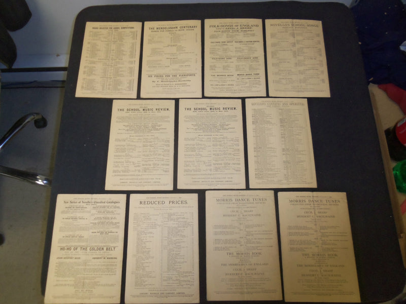 1908-1909 THE SCHOOL MUSIC REVIEW MAGAZINE - LOT OF 11 - O 2440O